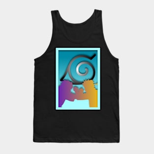 Anime paper cut design Tank Top